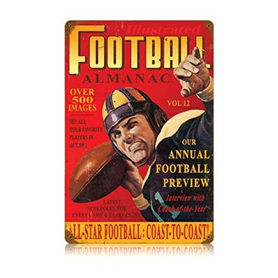 12 X 18 Vintage Metal Sign - Football Almanac