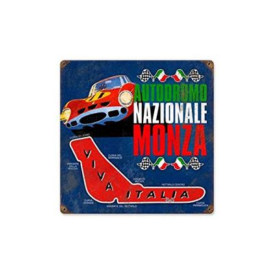 12 X 12 Vintage Metal Sign - Monza Racing