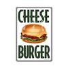 12 X 18 Metal Sign - Cheese Burger/W Wood Frame/W Wood Frame view 1