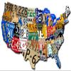 10 X 6 Custom Metal Shape License Plate Usa Map view 1
