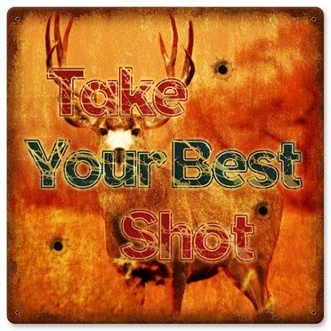 12 X 12 Vintage Metal Sign - Take Your Best Shot