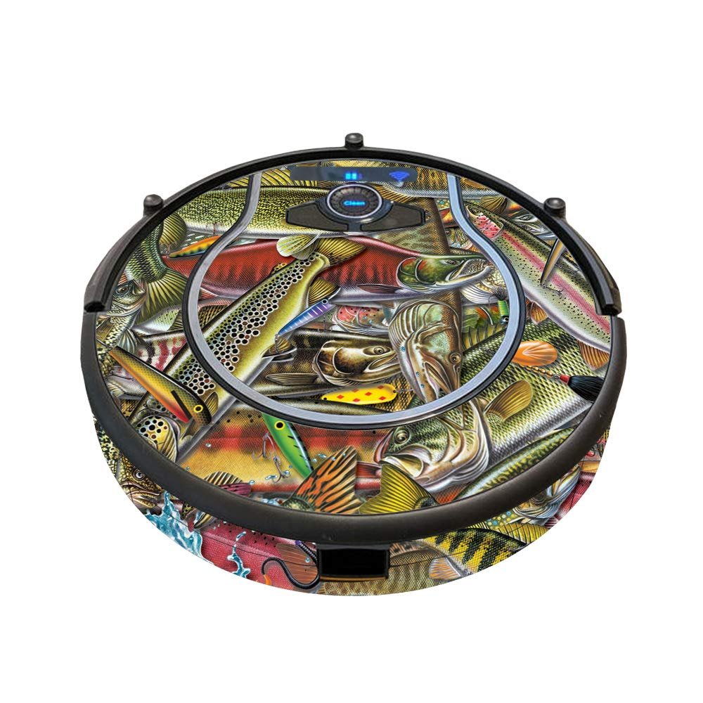 MightySkins Skin Compatible with Shark Ion Robot 750 Vacuum Minimal Coverage - Fish Puzzle | Protective, Durable, and Unique Vinyl wrap Cover | Easy to Apply, Remove | Made in The USA