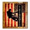 10 X 16 Bottle Opener Lineman Lighting Us Flag Bottle Opener Wood Backer view 1