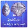 12 X 12 Satin Metal Sign - Sea Shells Are Love Letters view 1