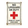 12 X 18 Vintage Metal Sign - No Lifeguard view 1
