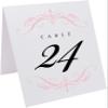 Classic Flourish Wedding and Event Table Numbers, Pink, 1-50, Double Sided, Tent or Use in a Stand, Great for Parties & Restaurants - Made in the USA view 2