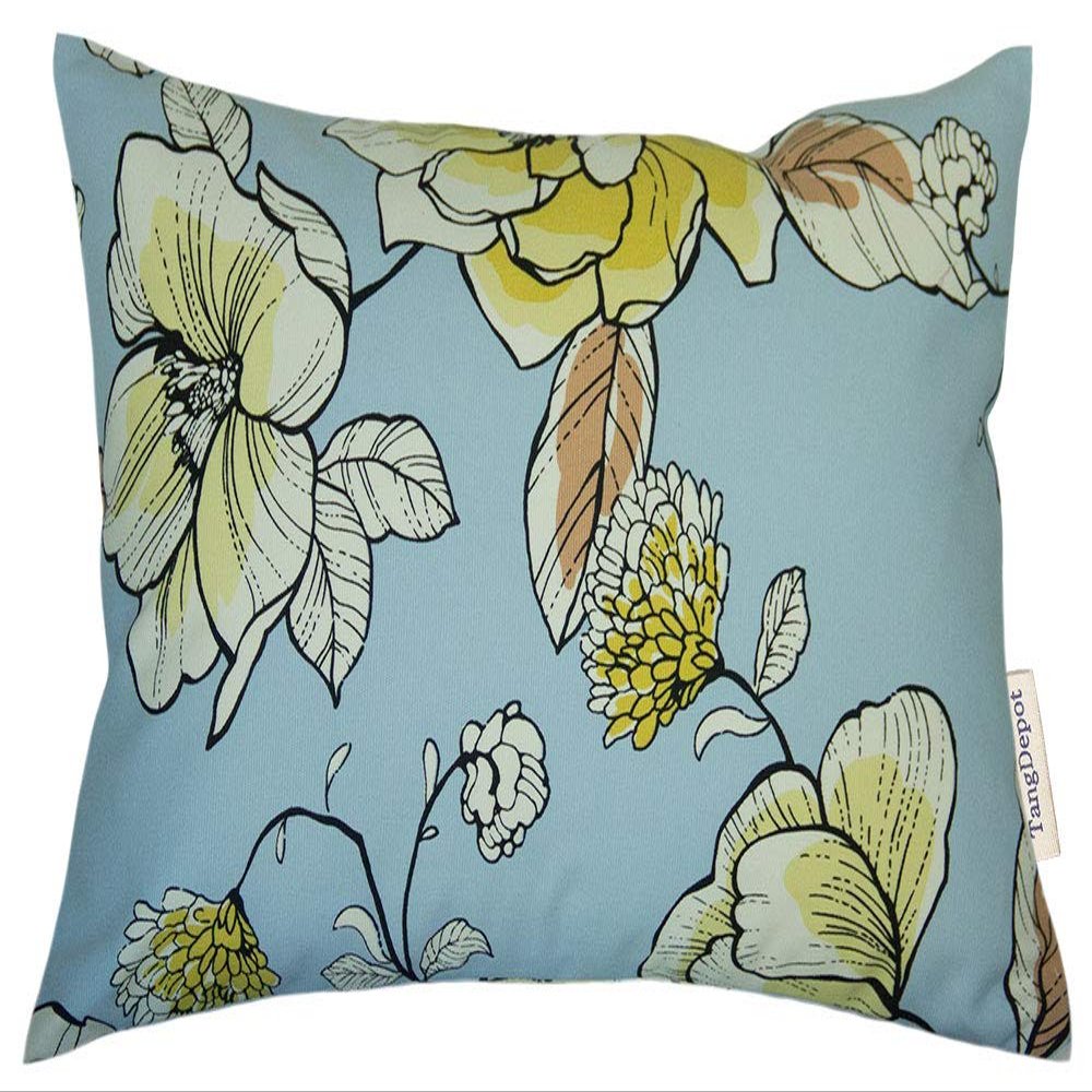 TangDepot Cotton Floral Cushion Cover 12"x20" Magnolia