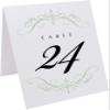 Classic Flourish Wedding and Event Table Numbers, Sage, 1-50, Double Sided, Tent or Use in a Stand, Great for Parties & Restaurants - Made in the USA view 2