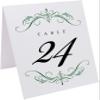Classic Flourish Wedding Table Numbers, Hunter Green, 1-80, Double Sided, Tent or Use in a Stand, Great for Parties & Restaurants - Made in the USA view 2