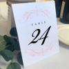 Classic Flourish Wedding Table Numbers, Pink, 1-80, Double Sided, Tent or Use in a Stand, Great for Parties & Restaurants - Made in the USA view 1