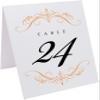 Classic Flourish Wedding Table Numbers, Orange, 1-80, Double Sided, Tent or Use in a Stand, Great for Parties & Restaurants - Made in the USA view 2