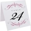 Classic Flourish Wedding Table Numbers, Burgundy, 1-80, Double Sided, Tent or Use in a Stand, Great for Parties & Restaurants - Made in the USA view 2