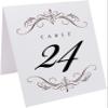 Classic Flourish Wedding and Event Table Numbers, Chocolate, 1-50, Double Sided, Tent or Use in a Stand, Great for Parties & Restaurants - Made in the USA view 2