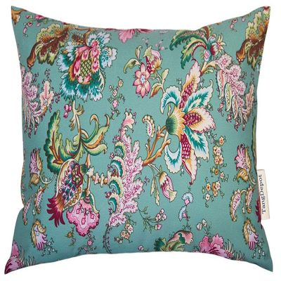 TangDepot Cotton Floral Cushion Cover 12"x18" Lush Floral-Green