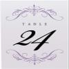 Classic Flourish Wedding and Event Table Numbers, Purple, 1-50, Double Sided, Tent or Use in a Stand, Great for Parties & Restaurants - Made in the USA view 4
