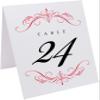 Classic Flourish Wedding Table Numbers, Ruby Red, 1-80, Double Sided, Tent or Use in a Stand, Great for Parties & Restaurants - Made in the USA view 2