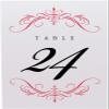 Classic Flourish Wedding Table Numbers, Ruby Red, 1-80, Double Sided, Tent or Use in a Stand, Great for Parties & Restaurants - Made in the USA view 4