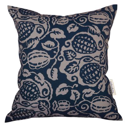 TangDepot Cotton Floral Cushion Cover 14"x14" Watermelon-Blue