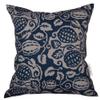 TangDepot Cotton Floral Cushion Cover 14"x14" Watermelon-Blue view 1