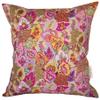 TangDepot Cotton Floral Cushion Cover 14"x14" Yellow Leaves view 1