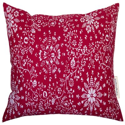 TangDepot Cotton Floral Cushion Cover 12"x18" Snowflake