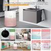 Aouker Merdes 19.7 Waterproof Foldable Laundry Hamper, Dirty Clothes Laundry Basket, Linen Bin Storage Organizer for Toy Collection (Life Pink) view 4