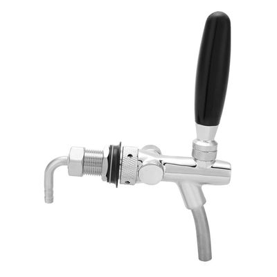 G5/8 Adjustable Beer Dispenser Tap Stainless Steel Chrome Plating Flows Control Faucet for Home Bar Beer Brewing(Silver)