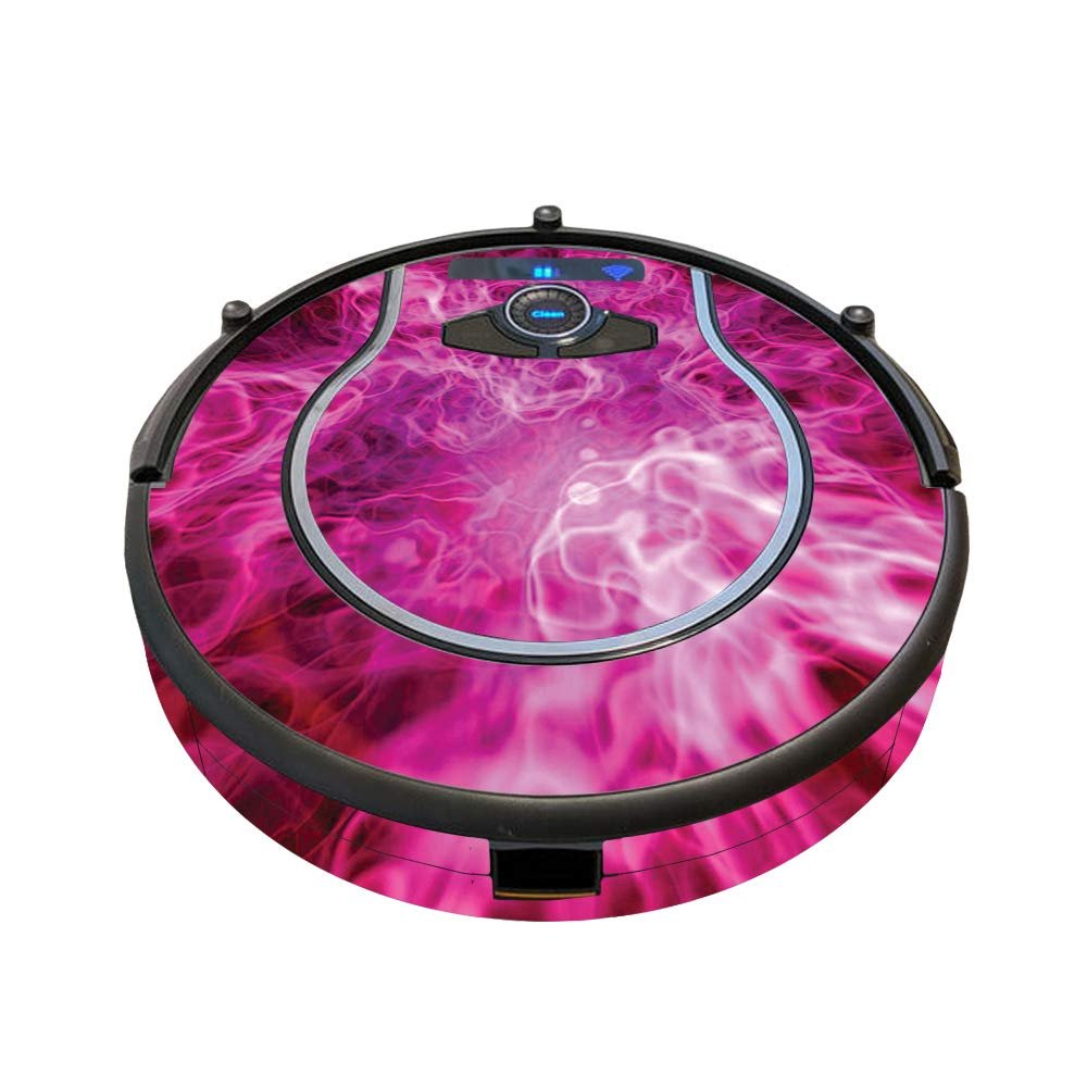 MightySkins Skin Compatible with Shark Ion Robot 750 Vacuum Minimal Coverage - Red Mystic Flames | Protective, Durable, and Unique Vinyl Decal wrap Cover | Easy to Apply, Remove | Made in The USA