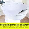 Biodegradable Half-Fold Toilet Seat Covers 250Pk. Self-Flushing, Disposable Potty Papers Keep Toilets Clean and Family Healthy. Mess-Free Paper Safety Covers for Commercial, Home, Travel and Kids Use view 3
