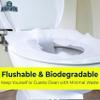 Biodegradable Half-Fold Toilet Seat Covers 250Pk. Self-Flushing, Disposable Potty Papers Keep Toilets Clean and Family Healthy. Mess-Free Paper Safety Covers for Commercial, Home, Travel and Kids Use view 4