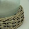 8 Inch Diameter Glass Terrarium Vase with Wicker Base view 3