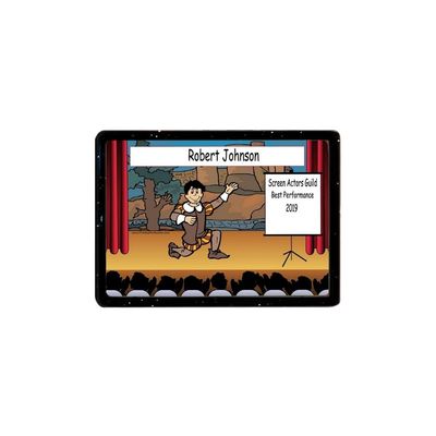 Personalized Name That Toon Actor Male Acrylic Magnet - Great Gift!