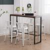 Andeworld Bar Stools Set of 4 Counter Height Stools Industrial Metal Barstools with Backrests (26 inch, Off White) view 4
