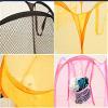 Foldable Extra Large Collapsible Net Hampers For Storage Blankets Pop-Up Mesh Baskets Commercial Laundry Sorters For Rv,Dorm,Pink view 3