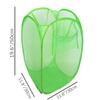 Small Rectangle Mesh Storage Basket Folding Nursery Hampers For Baby Clothes Closet Organizer Kids Room Waste Bins,Green view 3