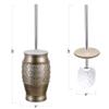 Creative Scents Dublin Silver Bathroom Accessories Set Complete - Brushed Silver 6 Piece Bathroom Set: Toilet Brush and Holder, Tissue Cover, Toothbrush Holder, Soap Dispenser, Tumbler & Soap Dish view 3