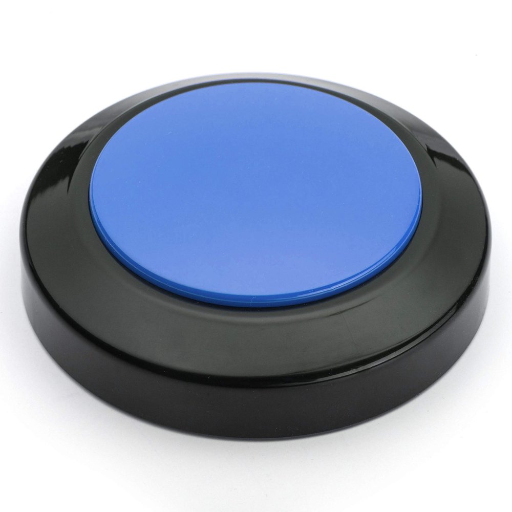 Talking Clock for Visually impaired, Blind, Elderly. Large and high Contrast (Blue)