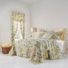 BrylaneHome Bedding Lightweight All Season Florence Quilted Oversized 100% Cotton Ultra Supreme Softness Bedspread - Queen, Floral Multi view 1