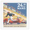 1959 Grand Prix - 24 hours of Le Mans France - Endurance Racing - Vintage Car Racing Poster by Michel Blignod c. 1959 - Fine Art Rolled Canvas Print 20in x 26in view 1