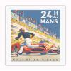 1959 Grand Prix - 24 hours of Le Mans France - Endurance Racing - Vintage Car Racing Poster by Michel Blignod c. 1959 - Fine Art Rolled Canvas Print 20in x 26in view 4