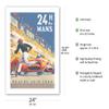 1959 Grand Prix - 24 hours of Le Mans France - Endurance Racing - Vintage Car Racing Poster by Michel Blignod c. 1959 - Bamboo Fine Art 290gsm Paper Print (Unframed) 24x32in view 2