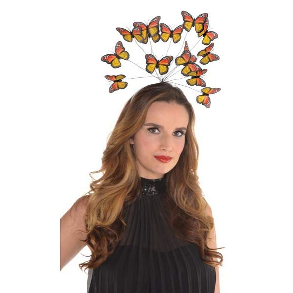 Suit Yourself Monarch Butterfly Headband for Adults, One Size, Attachments Measure from 4 1/2 Inches to 8 Inches Long