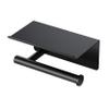 Gatco 1420MX Latitude II Toilet Paper Holder with Mobile Shelf, Matte Black view 1