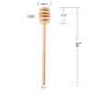 100-Pack 6 Inch Portable Wooden Jam Honey Dipper Honey Sticks for Honey Jar Dispense Drizzle Honey (6inch 100pcs) view 4