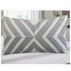 Aitliving Embroidered Throw Pillow Cover Arrows Coko Geometric Lumbar Pillow Cover Decorative Cushion Shell 2-Tone Silver Grey Chevron 1pc 12x20, Gray 30x50cm view 1