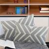 Aitliving Embroidered Throw Pillow Cover Arrows Coko Geometric Lumbar Pillow Cover Decorative Cushion Shell 2-Tone Silver Grey Chevron 1pc 12x20, Gray 30x50cm view 4