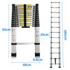 Hediy Aluminum Telescopic Extension Straight Ladder (3.8M/12.5 ft Telescopic) EN131 Certified 330 lb Load Capacity view 3