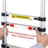 Hediy Aluminum Telescopic Extension Straight Ladder (3.8M/12.5 ft Telescopic) EN131 Certified 330 lb Load Capacity view 4