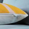 Aitliving Bolster Accent Pillowcase Coko Geometric Throw Pillow Cover Lumbar Embroidered Arrow Cotton Canvas 12x20 1pc Pink and Mango Yellow/Orange 2 Tones, Chevron 30x50cm view 2