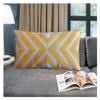 Aitliving Bolster Accent Pillowcase Coko Geometric Throw Pillow Cover Lumbar Embroidered Arrow Cotton Canvas 12x20 1pc Pink and Mango Yellow/Orange 2 Tones, Chevron 30x50cm view 3